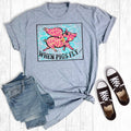 Leopard Pigs Fly Light Grey