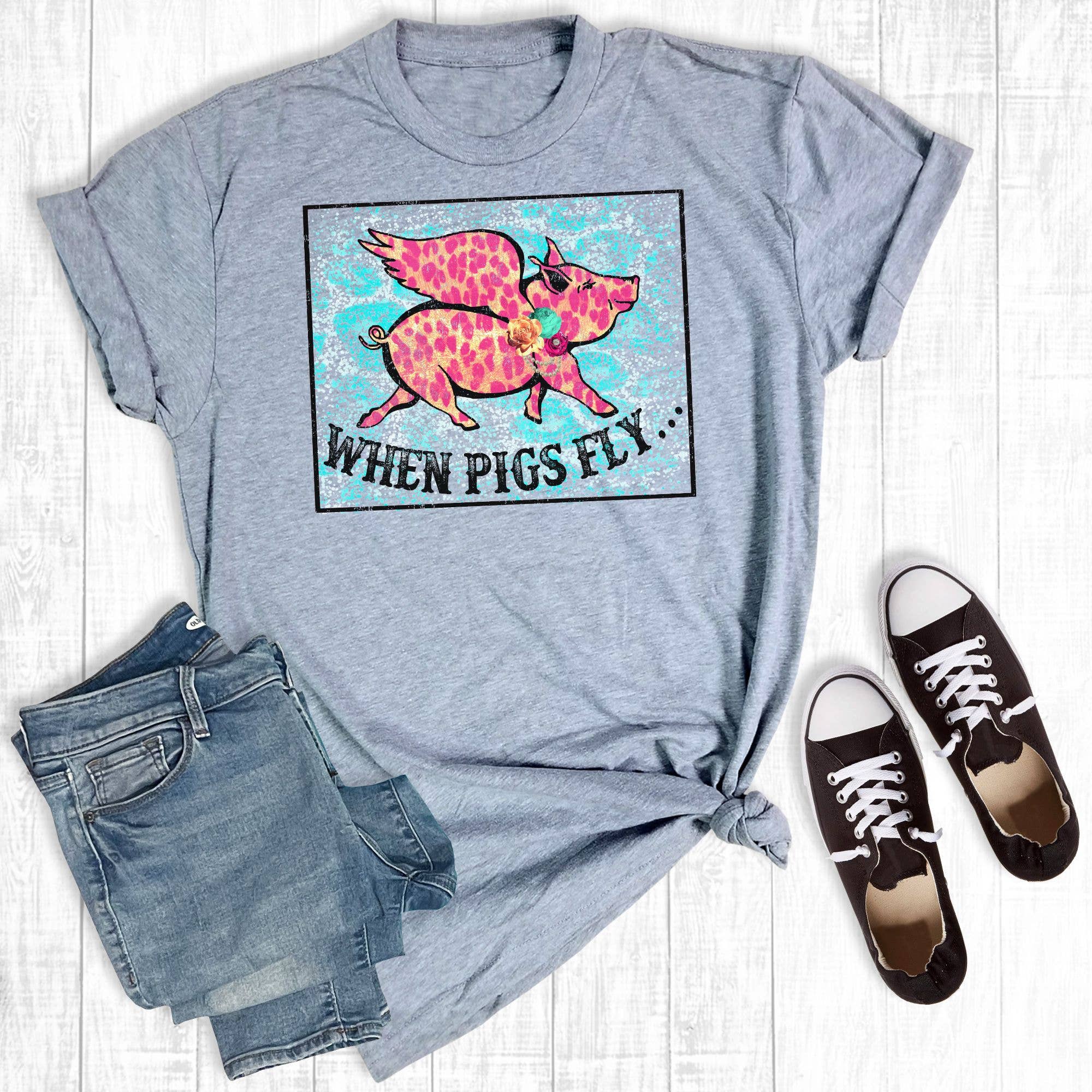 Leopard Pigs Fly Light Grey