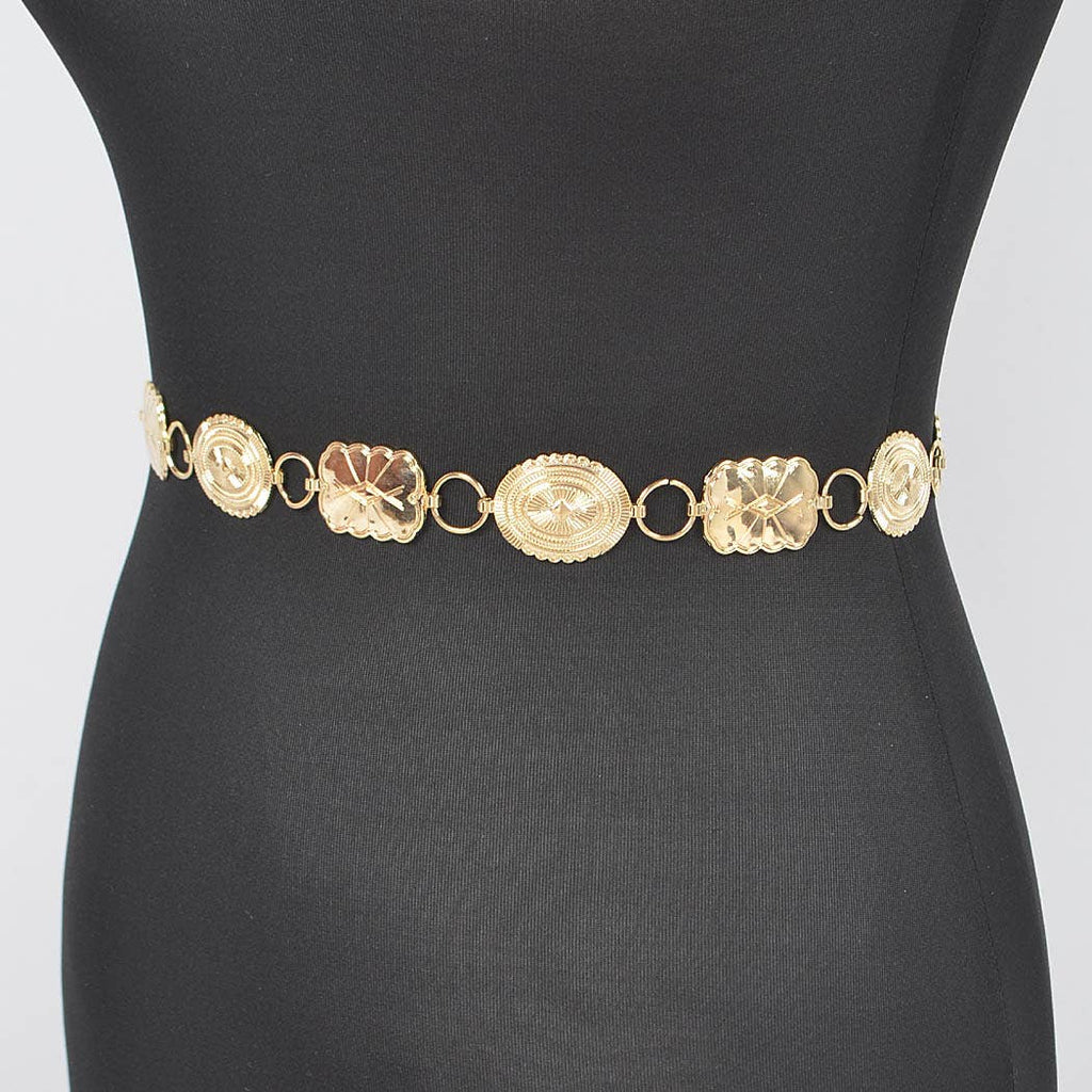 Western Style Metal Chain Belt
