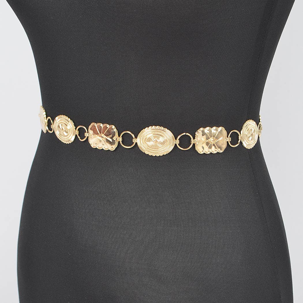 Western Style Metal Chain Belt