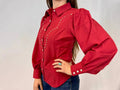 MK775 Rodeo Queen Pearl Snap Button Up Shirt