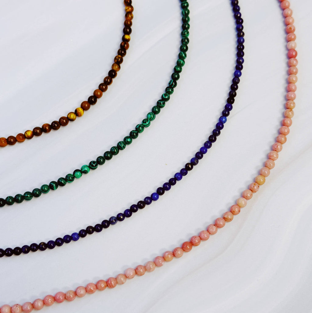 Natural Stone Beads Single Strand Necklace