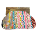 DR9693 Beaded Clutch Bag with Wooden Handle for Women