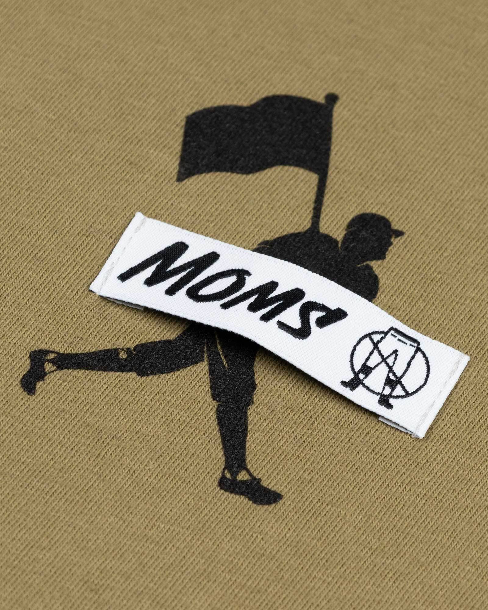 Moms Against White Baseball Pants Women's Relaxed Fit Resin Washed T-Shirt - Green
