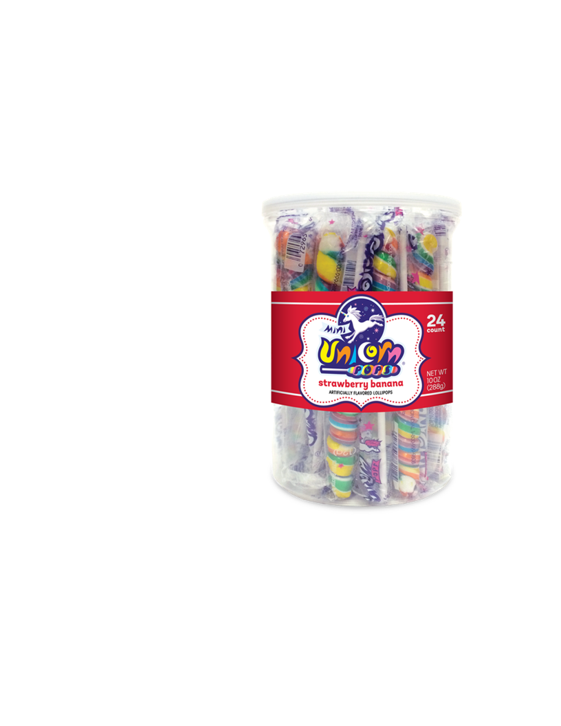 Unicorn Pop Mini Rainbow Lollipop - 24 Ct. Jar