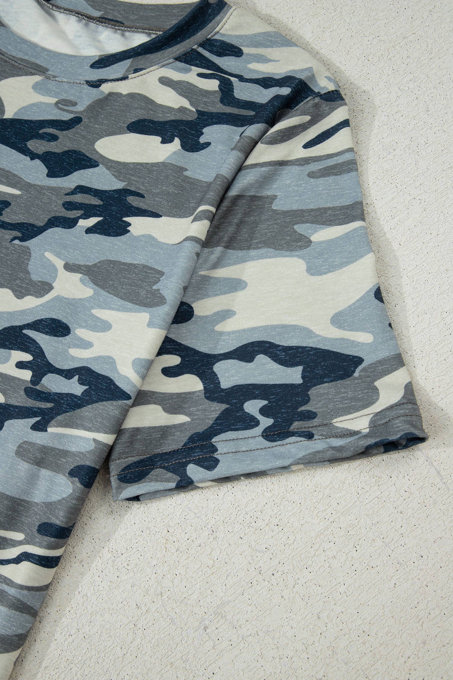 Plus Size Camouflage Print Crew Neck T Shirt (S-4X)