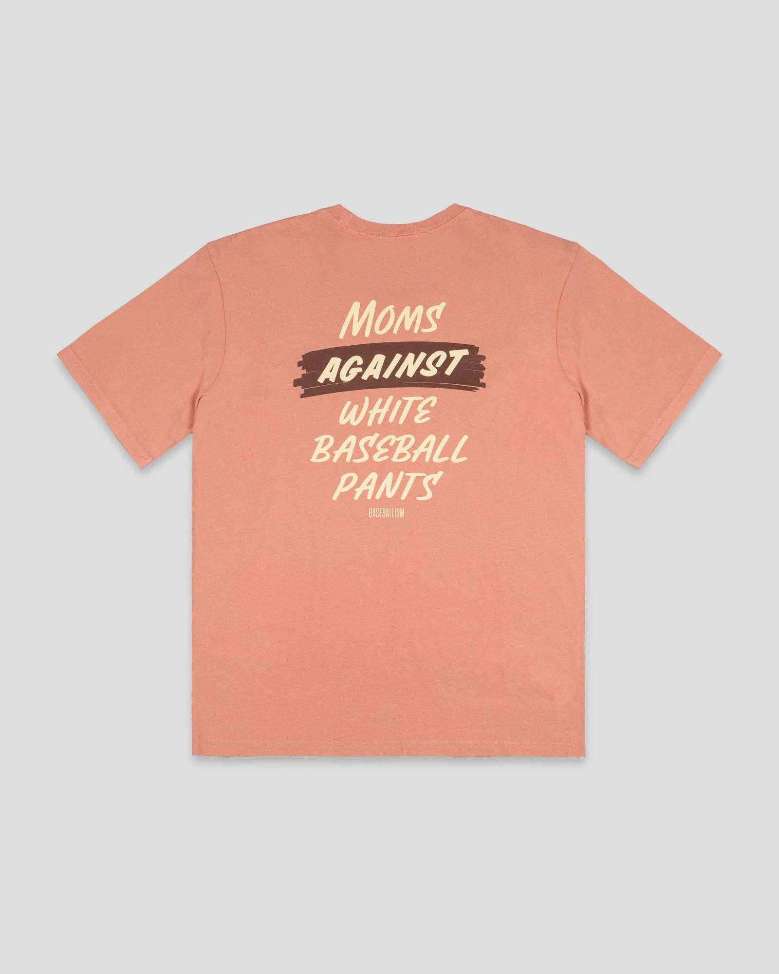 Moms Against White Baseball Pants Women's Relaxed Fit Resin Washed T-Shirt - Dusty Rose