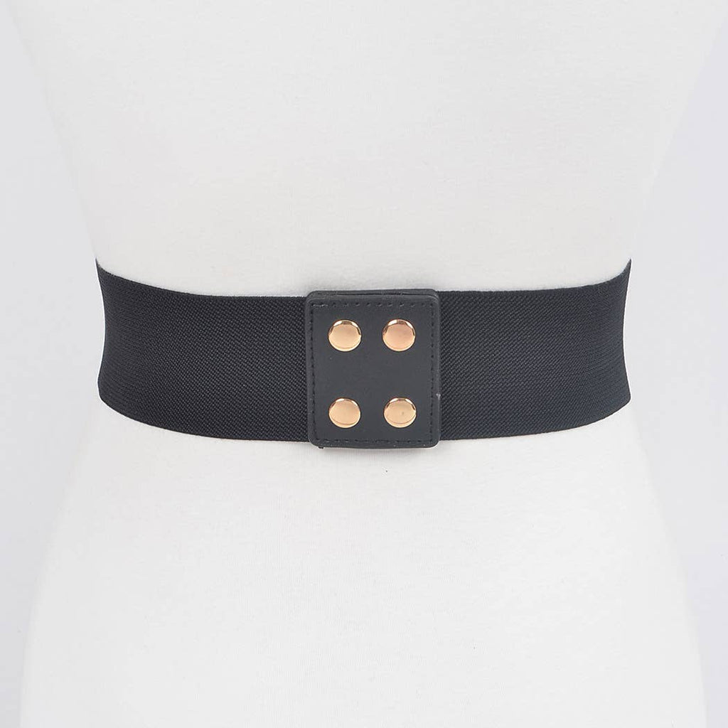 Metal Buckle Stretch Waist Belt