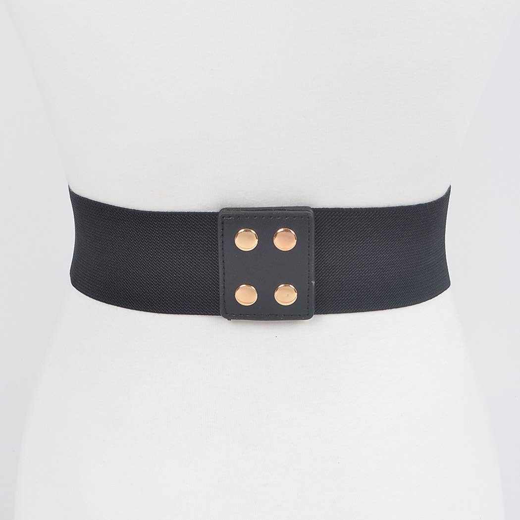 Metal Buckle Stretch Waist Belt