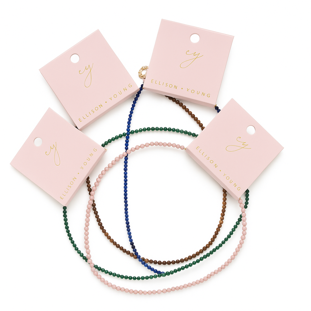 Natural Stone Beads Single Strand Necklace