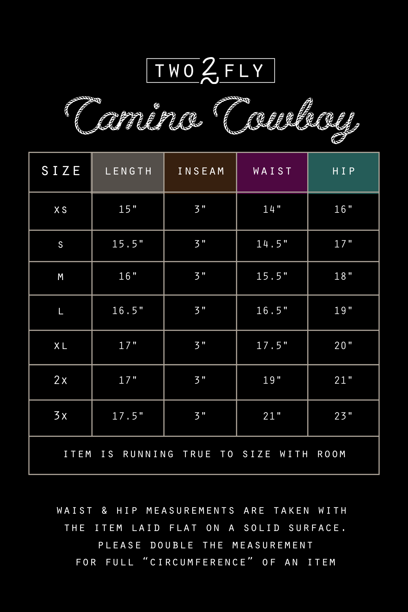 CAMINO COWBOYS *COOL - READY TO SHIP