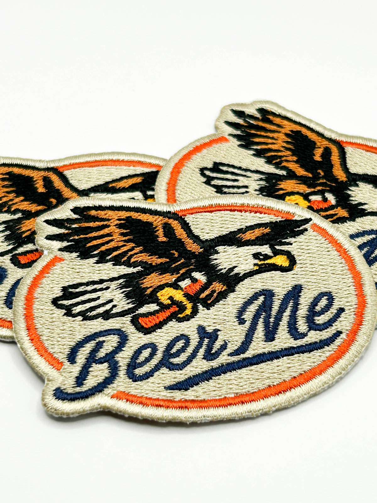 Beer Me Eagle Patch Embroidered Iron-On Patch for Hats