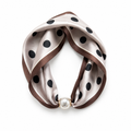 Ellison+Young Satin Twilly Scarf Necklace with Jeweled Magnetic Clasp
