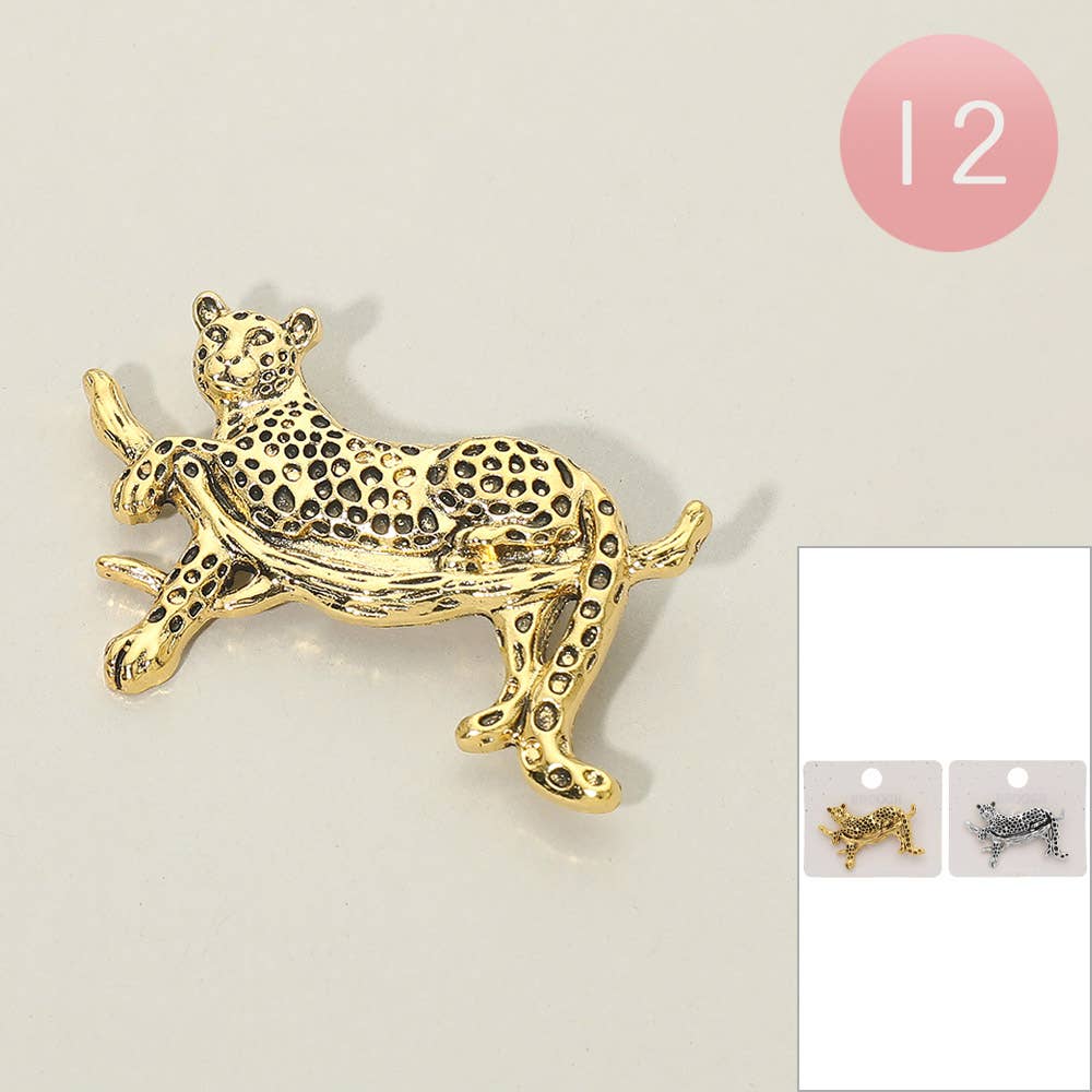 12PCS - Leopard Pin Brooches
