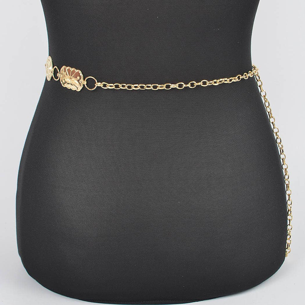 Western Style Metal Chain Belt