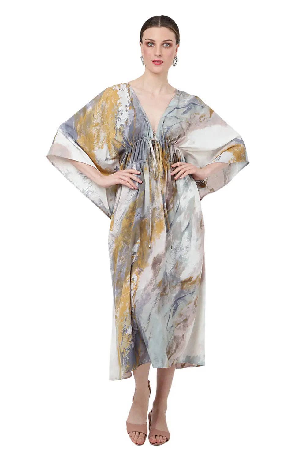 Women Midi Kaftan Summer Caftan Dress Multicolor 187 S-3XL