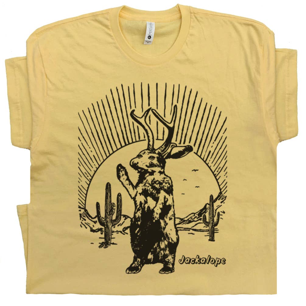 Jackalope Shirt Southwest Desert Theme Cactus Jack Rabbit T