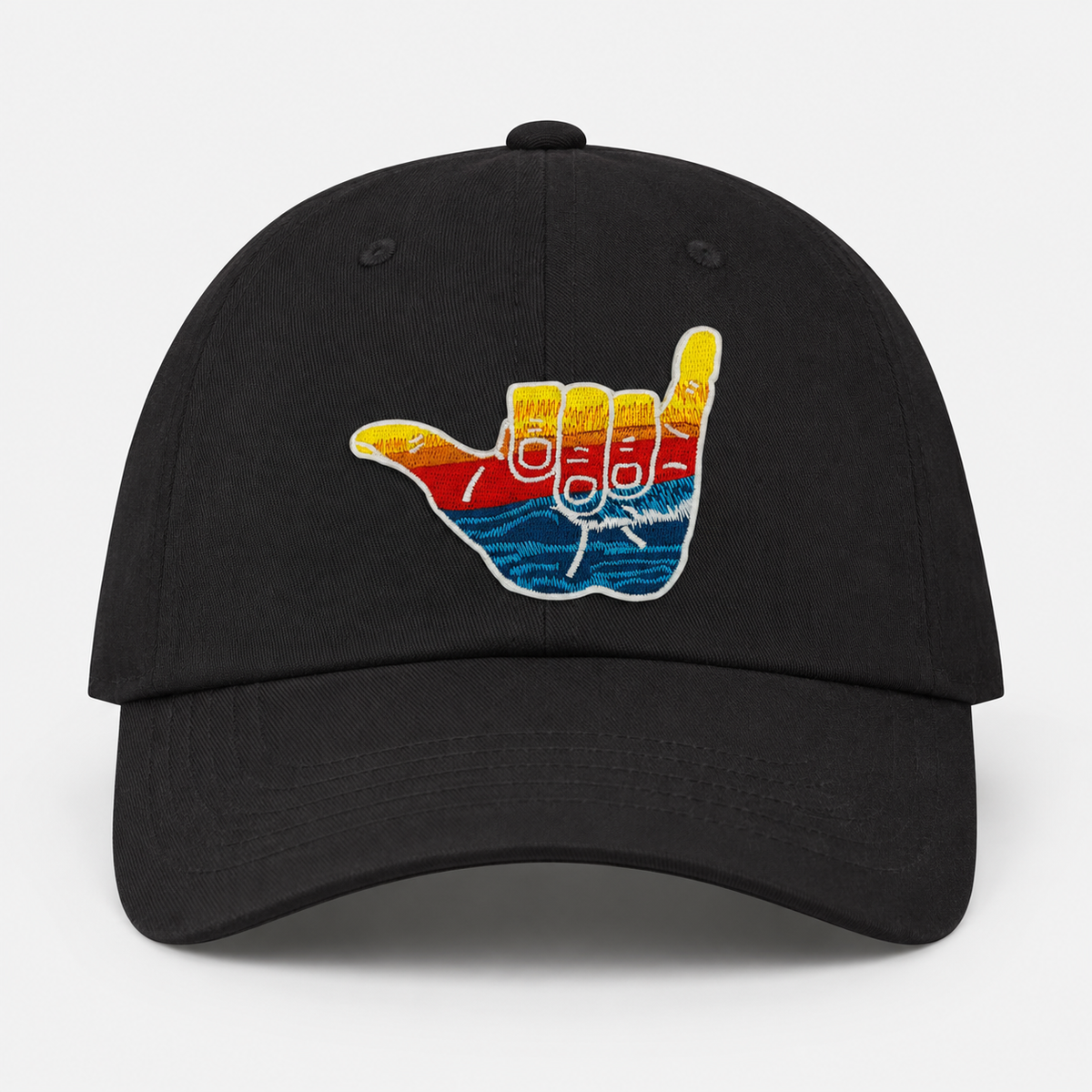 Hang Loose Learn To Surf Embroidered Iron-On/Sew-On Patch