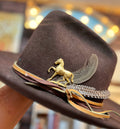 Brass Patina Running Horse Hat Pin Western Hat Bar