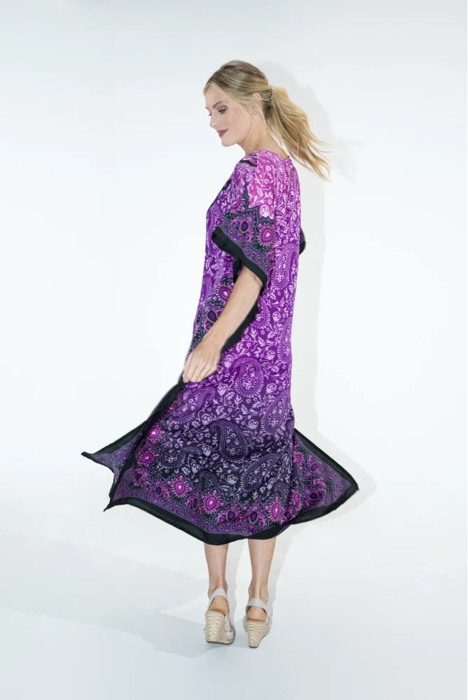 Women Long Kaftan Summer Caftan Dress, 4 Colors S-3XL, 101
