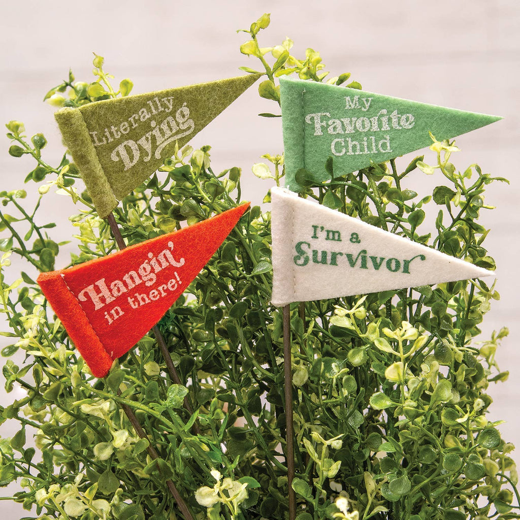 Felt Flag Plant Poke - 4 Assorted
