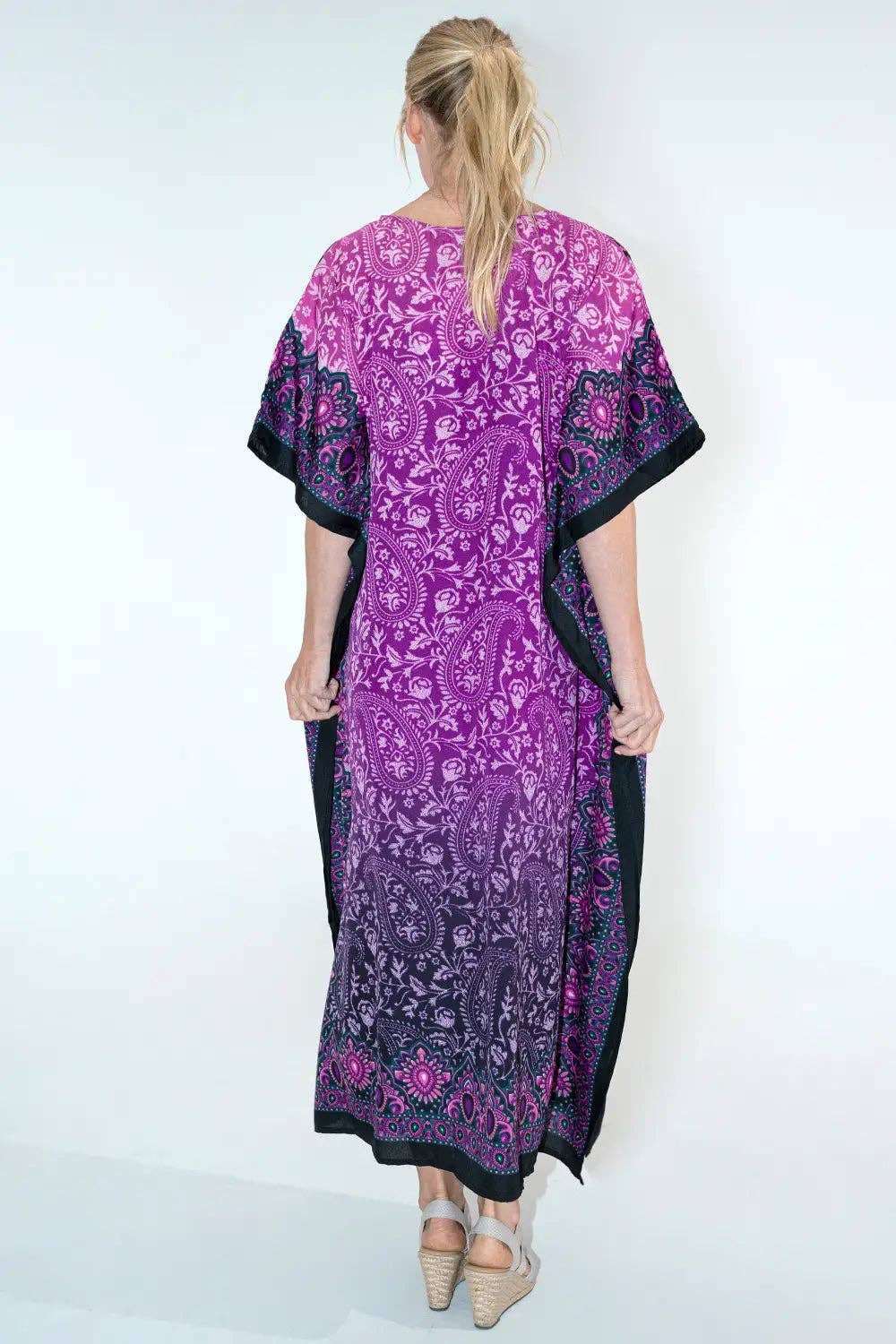 Women Long Kaftan Summer Caftan Dress, 4 Colors S-3XL, 101